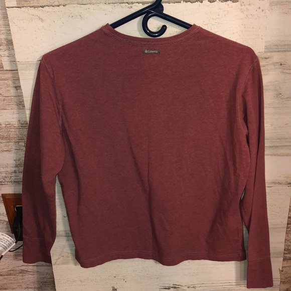 Columbia red long sleeve top Columbia shirt size large in kids outdoor wear​​ - Picture 4 of 5